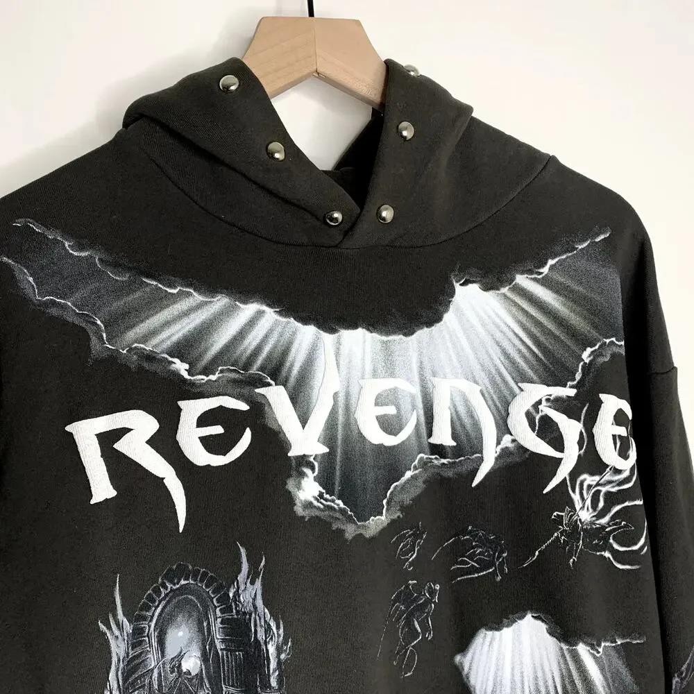 Revenge x Diablo 4 Hoodie Men’s Medium Made In The USA Black Graphic